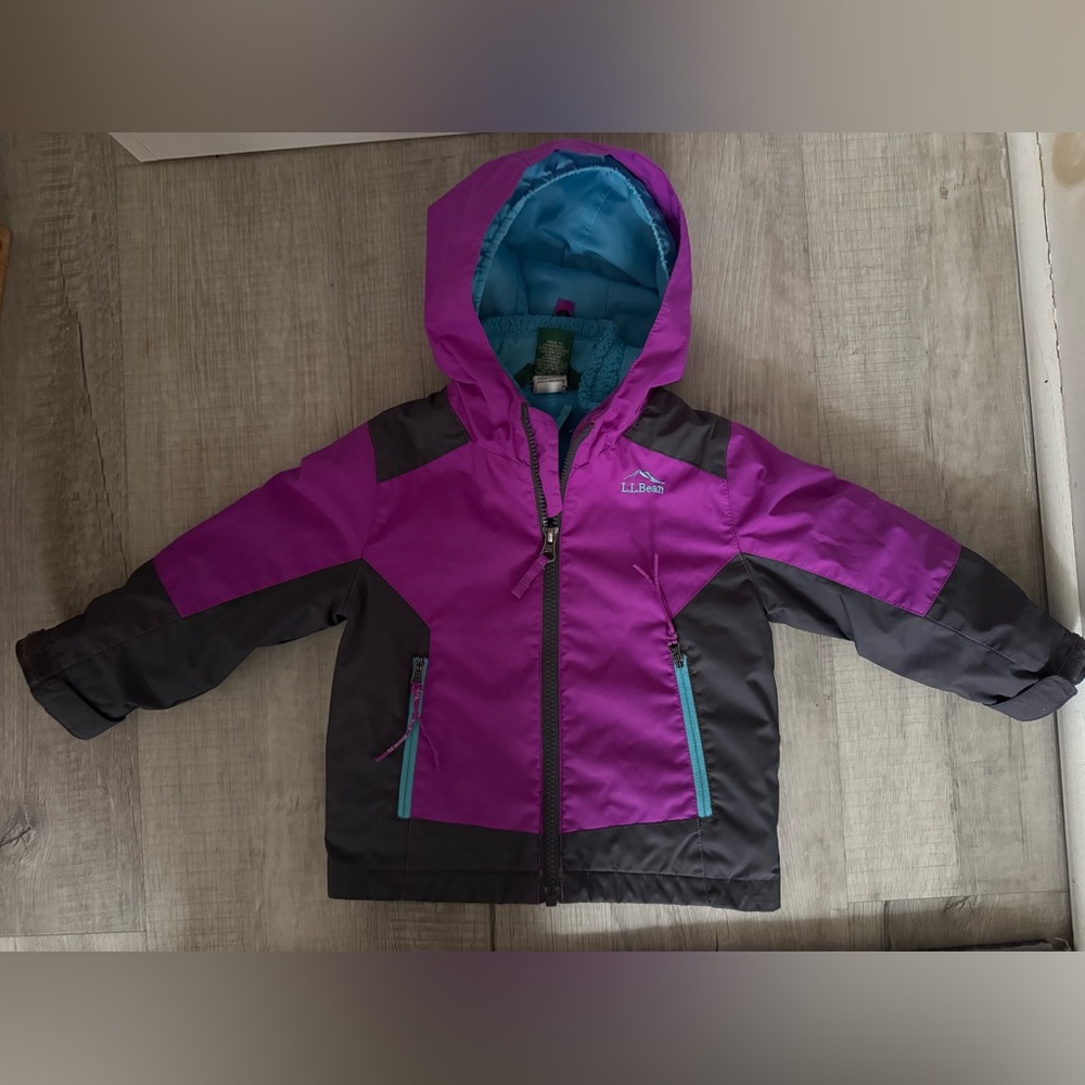 L.L. Bean Toddler Fleece Lined 3-in-1 Parka Jacket Size 2T